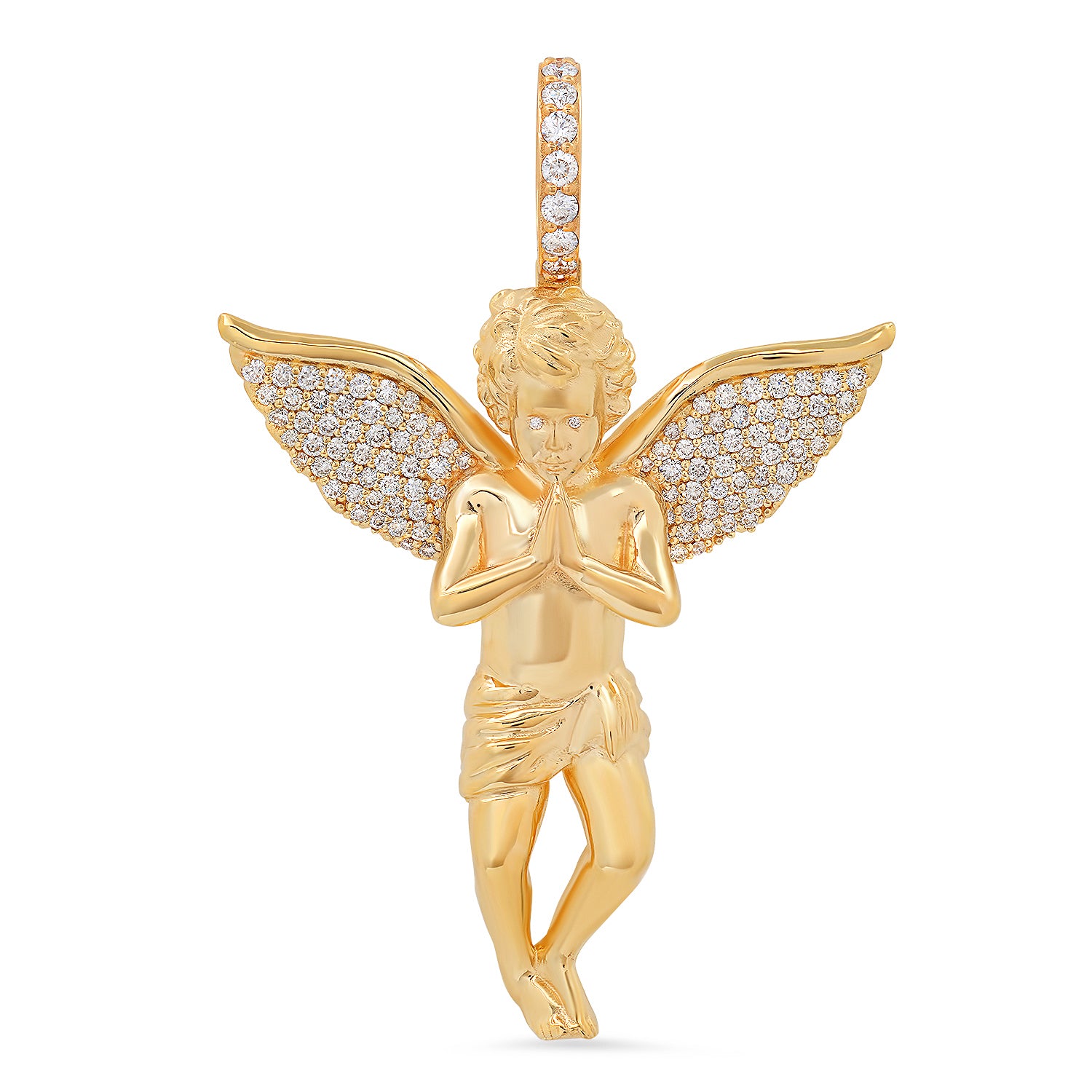 XL Diamond Angel Pendant