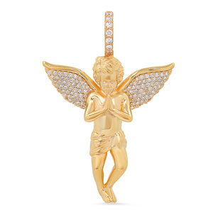 XL Diamond Angel Pendant