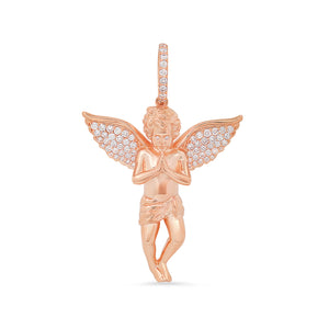 Large Diamond Angel Pendant