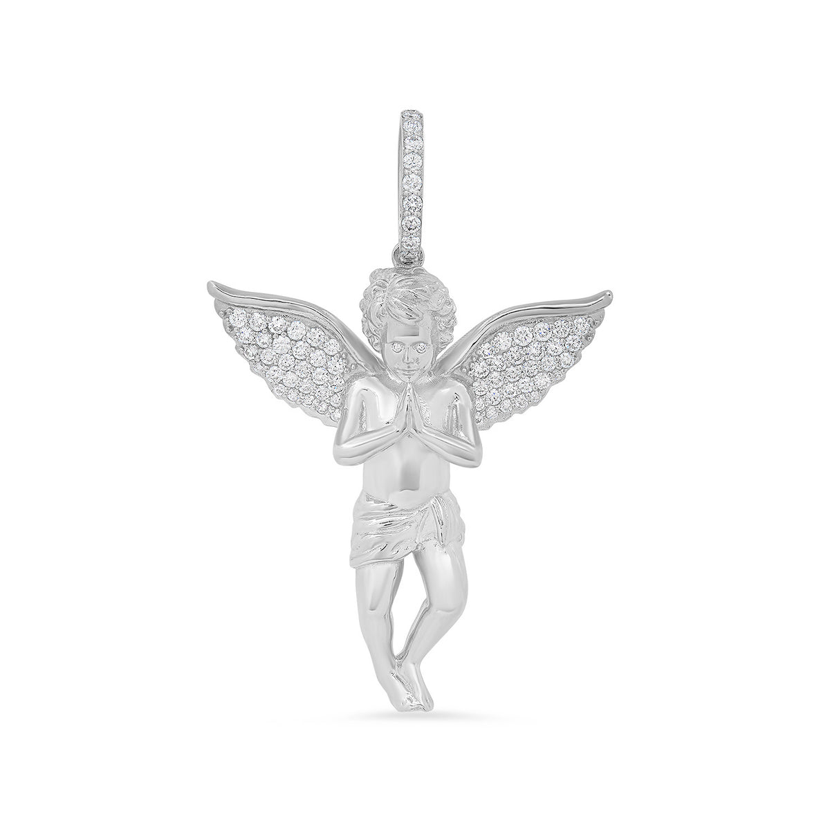 Large Diamond Angel Pendant