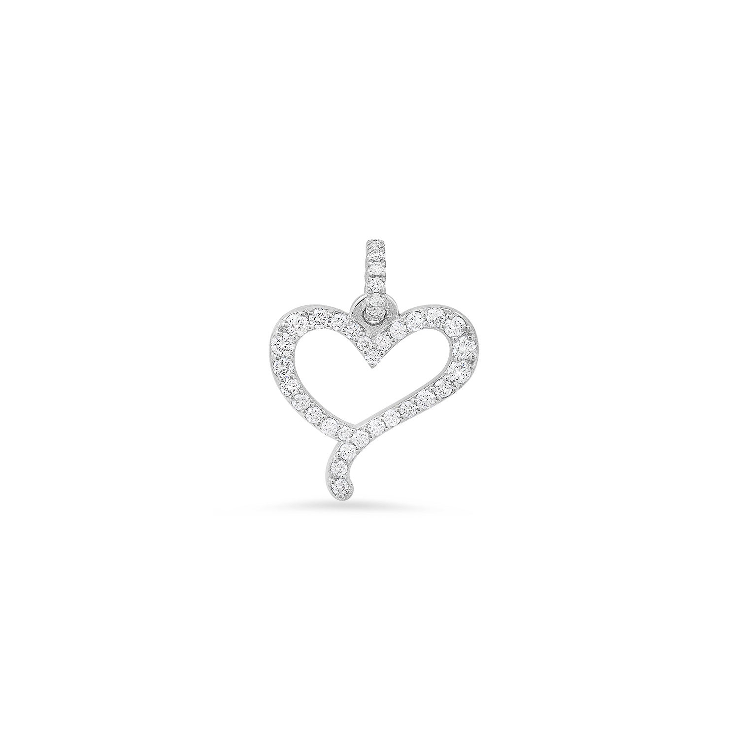 Tiny Diamond Silhouette Heart