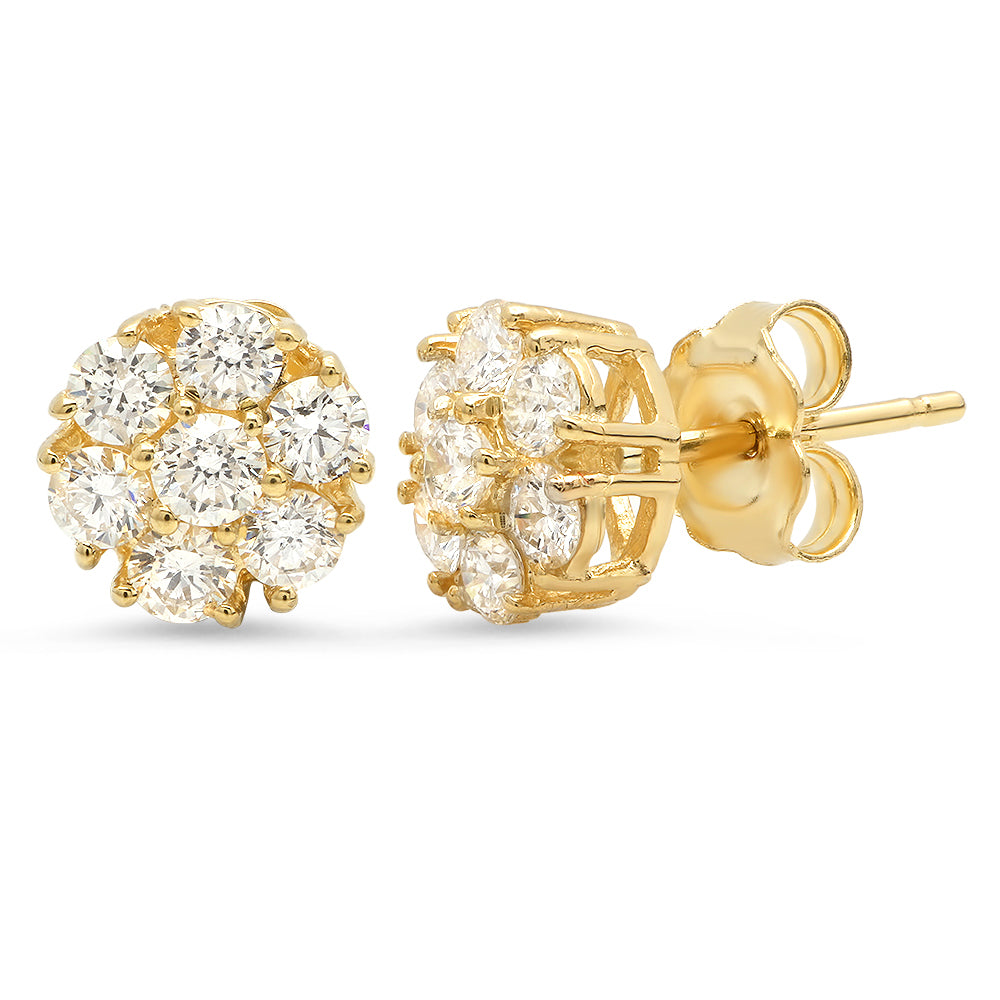 Medium Diamond Cluster Studs