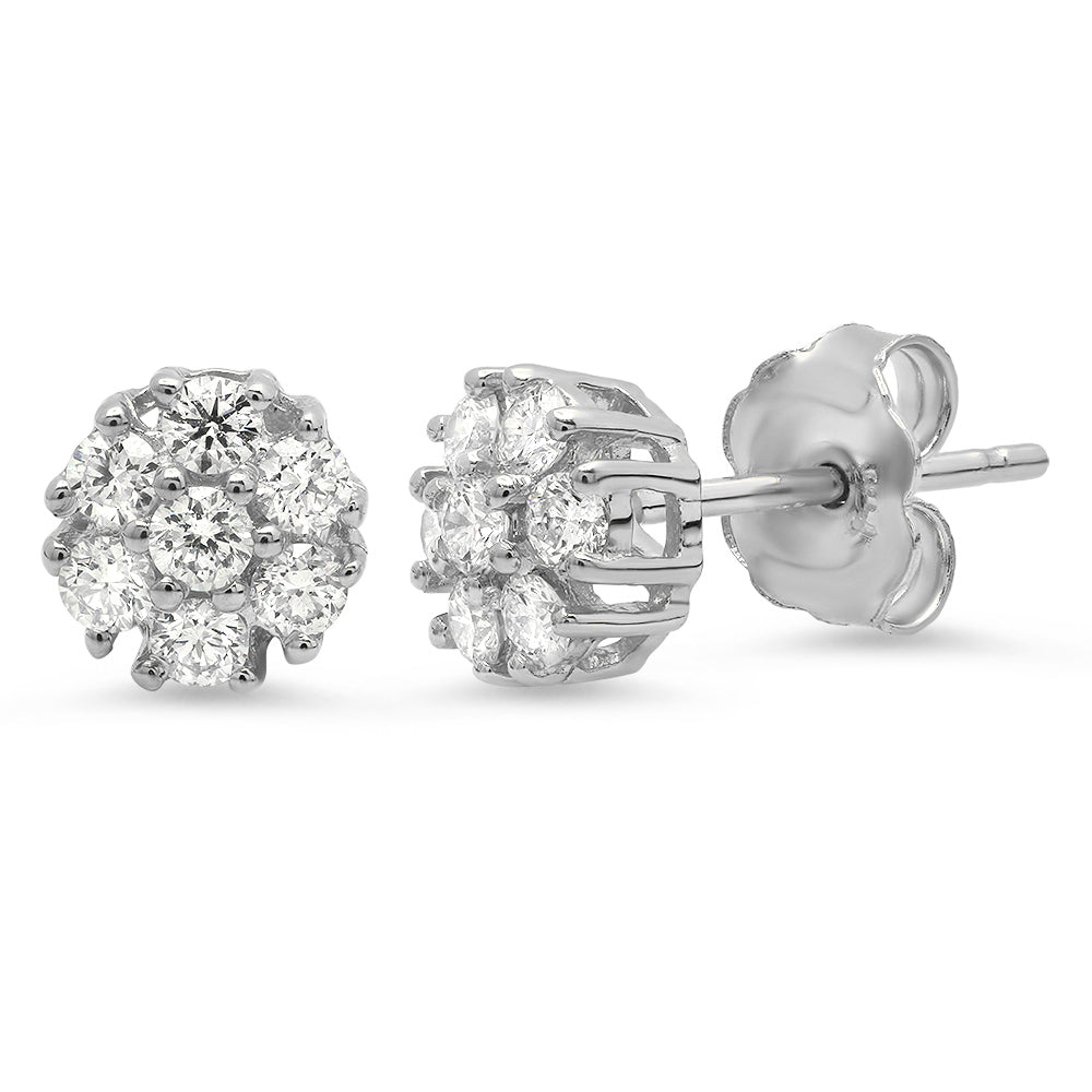 Small Diamond Cluster Studs