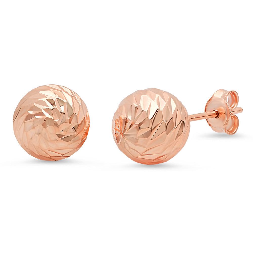 Large Diamond Cut Studs