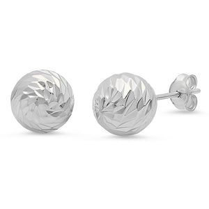 Large Diamond Cut Studs