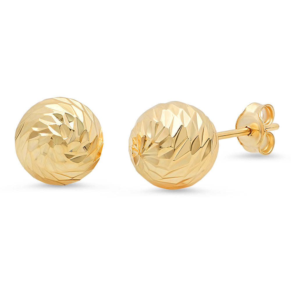 Large Diamond Cut Studs