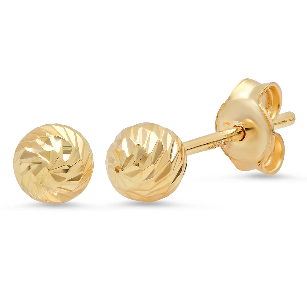 Small Diamond Cut Studs